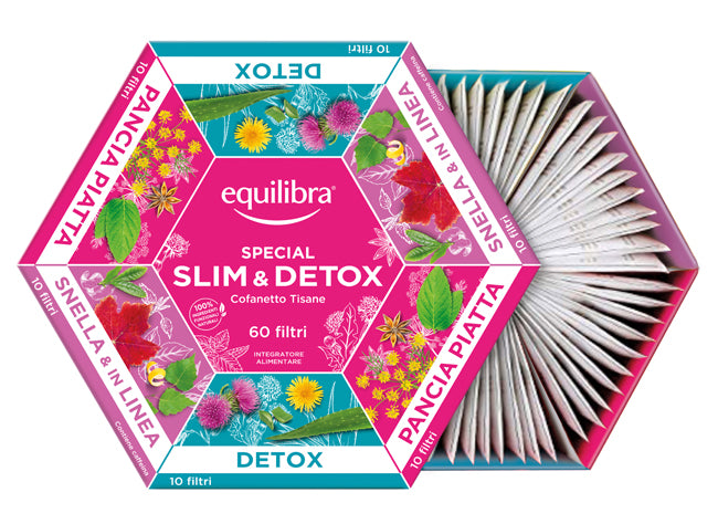 EQUILIBRA COFANETTO TISANE SLIM & DETOX 60 FILTRI