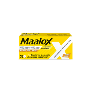 MAALOX 400 MG + 400 MG COMPRESSE MASTICABILI SENZA ZUCCHERO