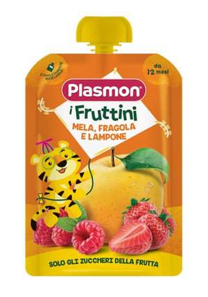PLASMON I FRUTTINI MELA FRAGOLA E LAMPONE 130 G
