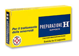 PREPARAZIONE H "23 MG SUPPOSTE"12 SUPPOSTE"