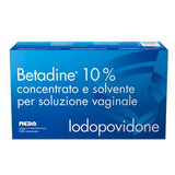 BETADINE "10% CONCENTRATO E SOLVENTE PER SOLUZIONE VAGINALE"5 FLACONI 140 ML + 5 FIALOIDI 10 ML + 5 CANNULE"