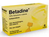 BETADINE 10% SOLUZIONE CUTANEA 10 FLACONCINI MONOUSO IN HDPE DA 5ML