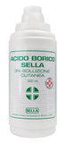 ACIDO BORICO SELLA "3% SOLUZIONE CUTANEA"FLACONE 500 ML"