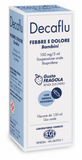 DECAFLU FEBBRE DOLORE BAMBINI 100 MG/5 ML SOSPENSIONE ORALE GUSTO FRAGOLA SENZA ZUCCHERO 1 FLACONE IN PET 150 ML CON SIRINGA DOSATRICE IN PE
