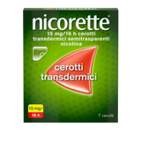 NICORETTE 15 MG/16H CEROTTI TRANSDERMICI 7 CEROTTI SEMITRASPARENTI IN PAPER-PET-AL-COCOEX