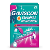GAVISCON BRUCIORE IND 500 MG + 213 MG + 325 MG SOSPENSIONE ORALE IN BUSTINA GUSTO FRUTTI ROSSI 24 BUSTINE IN PES/AL/PE/PES/PE DA 10 ML