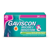GAVISCON BRUCIORE IND 187,5 MG + 106,5 MG + 250 MG COMPRESSE MASTICABILI 24 COMPRESSE GUSTO MENTA IN BLISTER PVC/PE/PVDC-AL