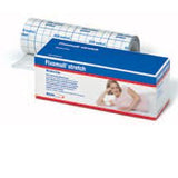 FASCIA AUTOADESIVA IPOALLERGENICA FISSAGGIO CATETERI FIXOMULL STRETCH. SUPPORTO IN POLIESTERE NON TESSUTO BIANCO, MASSA IN POLICARBONATO SENZA RESINE E GOMME NATURALI. 10X200CM
