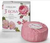 3 ROSA SAPONE PROFUMATO 100 G