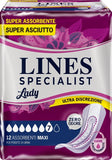 ASSORBENTI PER INCONTINENZA LINES SPECIALIST LADY ULTRA DISCREZIONE 7 MAXI 12 PEZZI