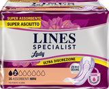 ASSORBENTI PER INCONTINENZA LINES SPECIALIST LADY 2 MINI 16 PEZZI