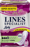 ASSORBENTI PER INCONTINENZA LINES SPECIALIST LADY 4 NORMAL 10 PEZZI