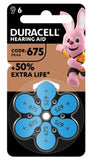 DURACELL EASY TAB 675 BLU BATTERIA PER APPARECCHIO ACUSTICO 6 PEZZI