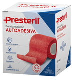 BENDA ELASTICA AUTOADESIVA LATEX FREE PRESTERIL CM 7,5X4,5 MTESI ROSSO