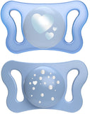 CHICCO SUCCHIETTO MICRO AZZURRO SILICONE 0-2M 2 PEZZI