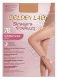 COLLANT GOLDEN LADY BENESSERE+BELLEZZA 70 DENARI COMPRESSIONE MEDIA 15-17 MMHG PLAYA S
