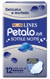 LINES PETALO SOFT SOTTILE NOTTE CON ALI IPOALLERGENICO 12 PEZZI
