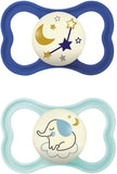 MAM AIR NIGHT SUCCHIETTO 16+ MESI SILICONE MASCHIO 2 PEZZI