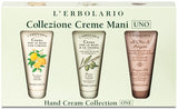 CREME MANI UNO COLLEZIONE CON CREMA MANI LIMONE 30 ML + CREMA MANI E UNGHIE OLIO D'OLIVA 30 ML + ALL'OLIO DI ARGAN CREMAMANI 30 ML
