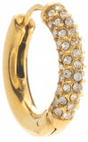 ORECCHINO CERCHIO STRASS ORO