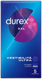 PRESERVATIVO DUREX 3XL VESTIBILITA' ULTRA 5 PEZZI