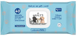 WIPETS SALVIETTINE DETERGENTI PER ANIMALI TALCO 40 PEZZI